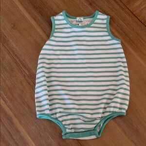 The Beaufort Bonnet Company Teal and White Striped Bubble